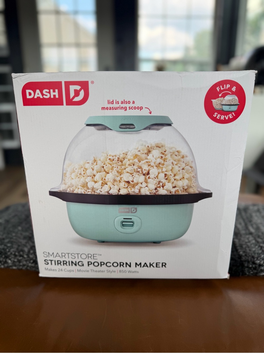 Dash 6qt SmartStore Stirring Popcorn Maker- Aqua: Electric Popcorn Popper 850W